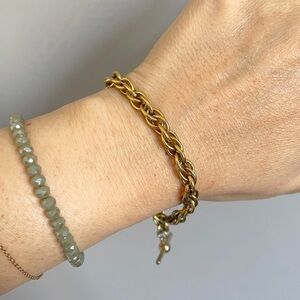 Vintage Gold Tone Multi-Link Bracelet - add charms!